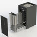 Detailansicht des Harvia Virta Combi Saunaofens mit freigelegtem Verdampfermodul und Heizelementen – technische Darstellung des Innenaufbaus.