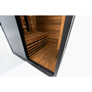 Hekla IR 100 Infrarotsauna 100x120 für 1 Person mit Bank und Glastür