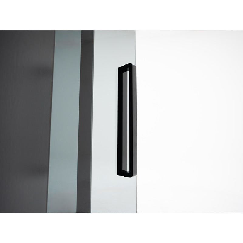 Glasfront mit Türgriff der Hekla IR 100 Infrarotsauna 100x120 für 1 Person