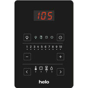 Helo Pure Elite Touch-Control Saunasteuerung mit rotem LED-Display, Temperaturanzeige 105 Grad und Bedientasten für Sauna- und Dampfbadeinstellungen