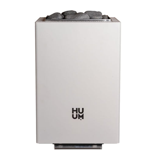 HUUM Core Wall Mini Combi elektrischer Saunaofen 3,6 kW in Weiß mit integrierter Dampffunktion, Frontansicht