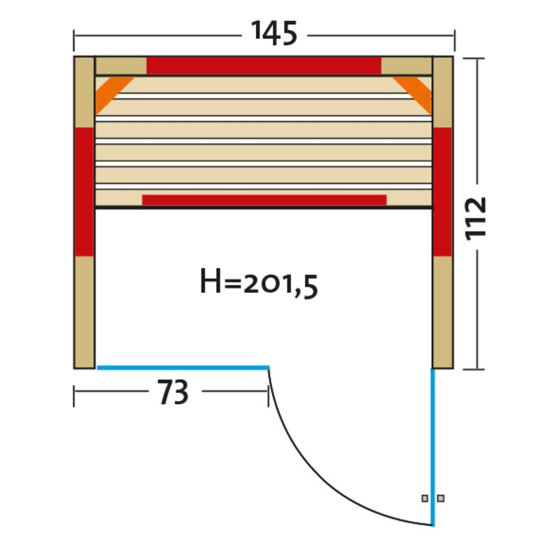 Infraworld-Infrarotkabine-Grundriss-Fusion-Glas-145_Tuer_re
