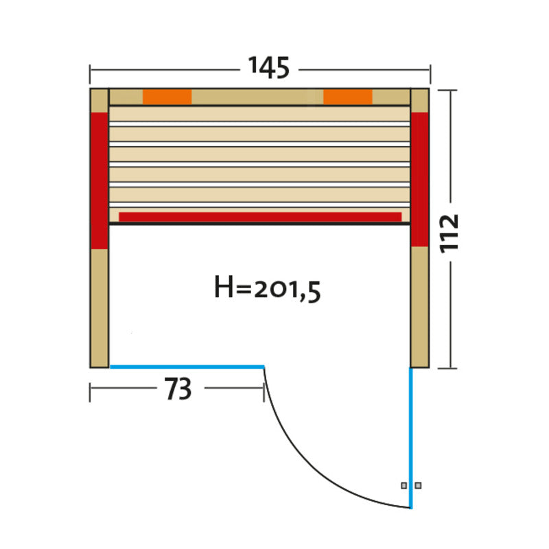 Infraworld-infrarotkabine-Grundriss-Fusion-Glas-145-Fichte-RG_Tuer_re