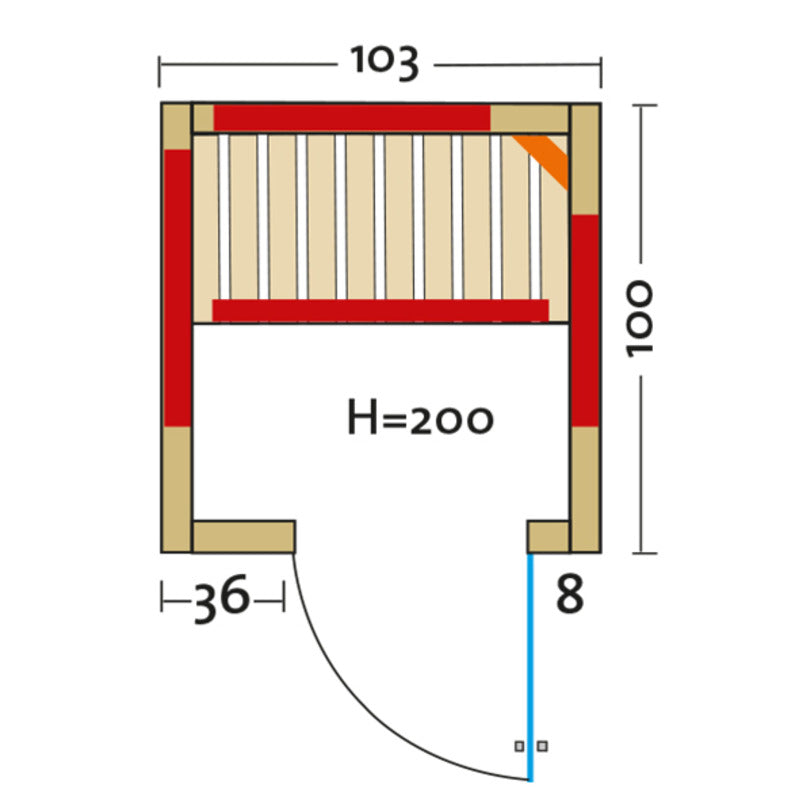 Infraworld-infrarotkabine-Grundriss-Vario-Natura-103_Tuer_rechts