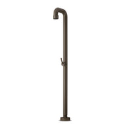 JEE-O Soho 01 Gartendusche mit anthrazitfarbenem Rohr, gebogener Kopfbrause und bodenbefestigtem Standfuß