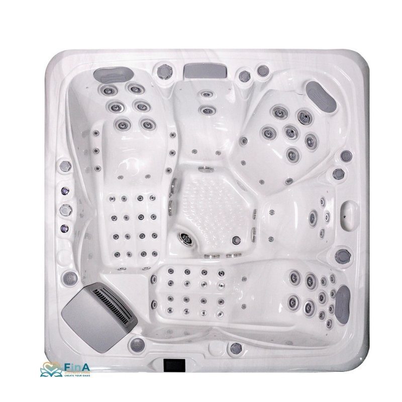 Luxus Whirlpool JJSPA Alpha 723 mit ergonomischen Massagesitzen und zahlreichen Hydrojets für ganzheitliche Entspannung