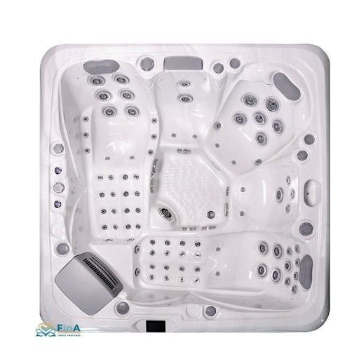 Luxus Whirlpool JJSPA Alpha 723 mit ergonomischen Massagesitzen und zahlreichen Hydrojets für ganzheitliche Entspannung