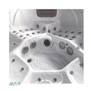Whirlpool Alpha 723 mit moderner Vollausstattung – High-End Jacuzzi mit vielen Massagedüsen und LED-Beleuchtung