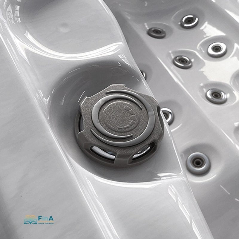 Fußmassagebereich im Whirlpool Alpha 723 – intensive Hydrotherapie mit gezielten Wasserdüsen