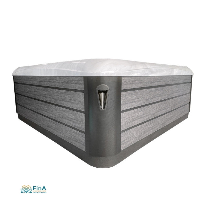 Ergonomischer Innenbereich des JJSPA Alpha 823 mit Massagedüsen und Nackenstütze – Premium Whirlpool Komfort