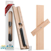 Liebenstein Sauna Sanduhr aus Buchenholz mit schwarzem Sand, 15 Minuten, inklusive Halterung und Befestigungsmaterial, Made in Germany