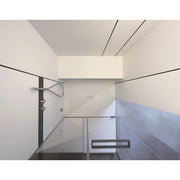  Innenansicht der Novellini Celsius Hammam Kabine von oben – klare Linienführung, Glasabtrennung und präzise Lichtinszenierung im deckenintegrierten LED-Profil.