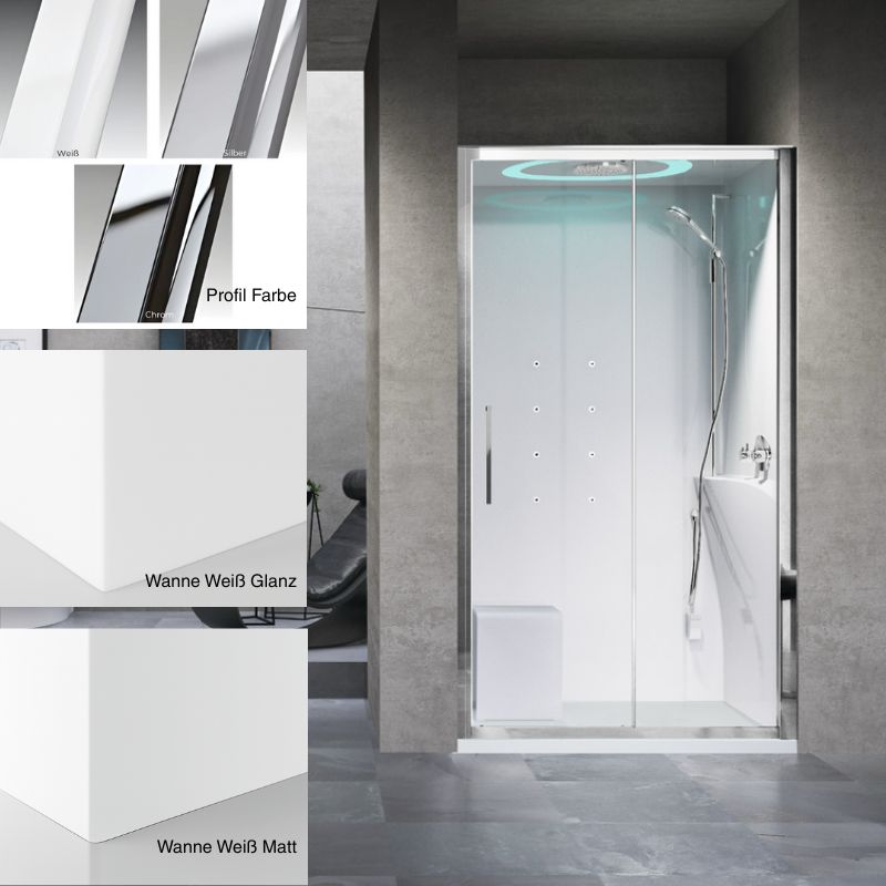 Novellini-EON-2P-Dampfdusche-mit-Schiebetur-inkl.Fixteil-fur-Nischeneinbau-varianten