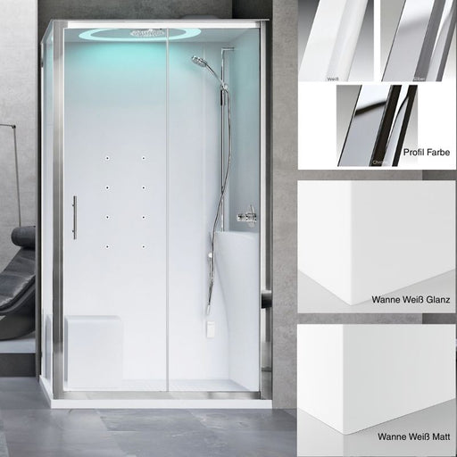 Novellini-EON-2P_F-Dampfdusche-mit-Schiebetur-inkl-Fixteil-Seitenwand-Eckmontage-Varianten