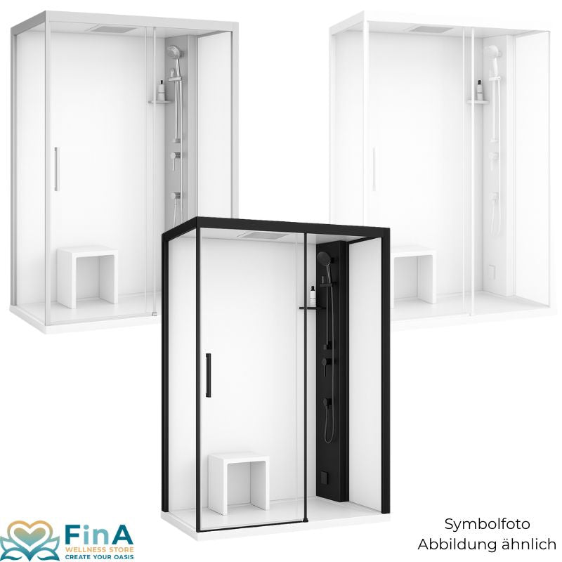 Novellini-Glax-1-2P_2F-Dampfdusche-farbe-option-symbolisches-bild-farbvarianten-schwarz-silber-weiss.