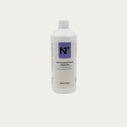 Novitek Filterreiniger Flasche mit blauem Etikett, Tiefenreinigungsmittel zur Pflege von Whirlpool-Filterpatronen