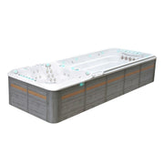 Passion Spas Vitality Swim Spa Sterling White Produktfoto Seitenansicht