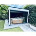 Passion Spas Refresh Whirlpool 200x200 im Garten unter moderner Überdachung
