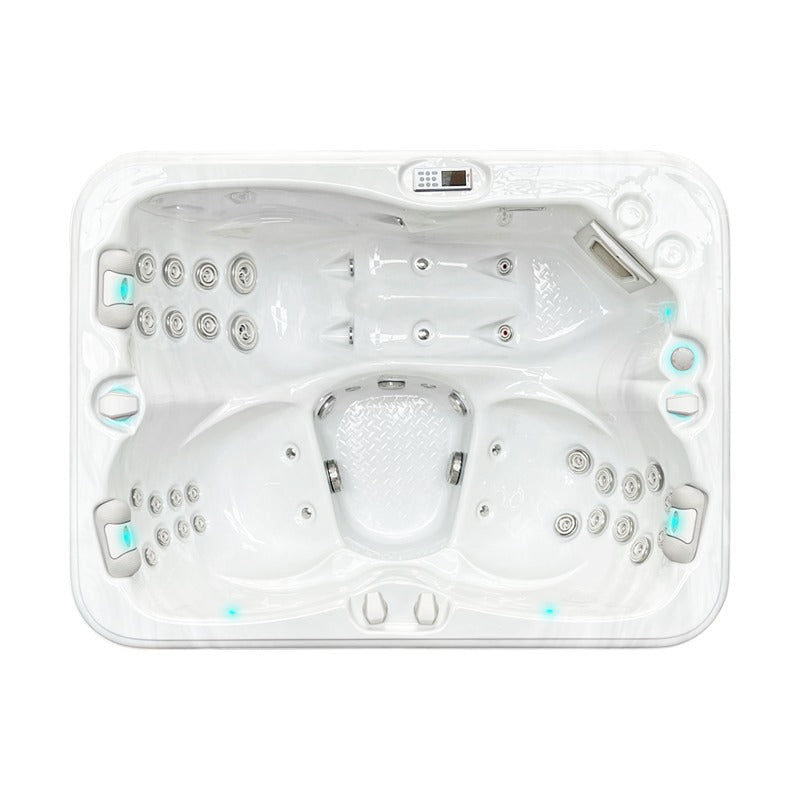 Draufsicht auf den Passion Spas Renew Whirlpool 208x155 mit Massagedüsen