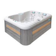 Passion Spas Renew Whirlpool 208x155 für 3 Personen – seitliche Ansicht mit grauer Verkleidung