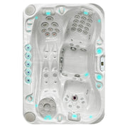 Passion Spas Sensation Outdoor Whirlpool Draufsicht mit großzügigem Innenraum und Massagedüsen