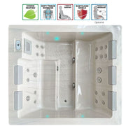 Passion Spas Serene 5 Outdoor Whirlpool Draufsicht mit Massagezonen, LED-Beleuchtung und besonderen Ausstattungsmerkmalen