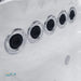 Detailaufnahme der Whirlpool-Düsen – starke Hydrotherapie im Passion Spas Activity 1 Swimspa.