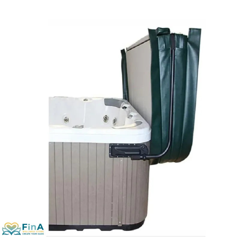 Seitlich montierter Cover-Lift für Whirlpools – platzsparender Abdeckungsheber mit Schwenkarm zur einfachen Handhabung der Spa-Abdeckung