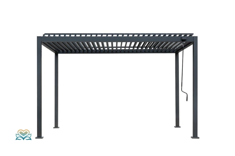 Seitenansicht der EAGO Pergola P2 – wetterbeständiger Aluminiumrahmen für Garten & Terrasse