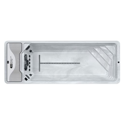 Platinum Spas Atlas Mini Pool River Jet, Draufsicht freigestellt, Inground Mini Pool ohne Wasser