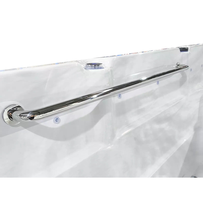  Länglicher Edelstahl-Haltegriff im Schwimmbereich – sichere Unterstützung bei Aquatraining oder Einstieg ins Swim Spa