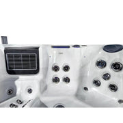  Multifunktionaler Whirlpool-Bereich mit verschiedenen Düsenanordnungen – ideale Massagezonen für Rücken und Beine