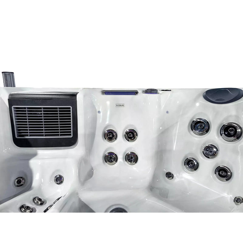  Multifunktionaler Whirlpool-Bereich mit verschiedenen Düsenanordnungen – ideale Massagezonen für Rücken und Beine