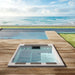 Platinum Spas Lounge Divine Outdoor Whirlpool 220x190x80 freistehend im Außenbereich mit Holzterrasse