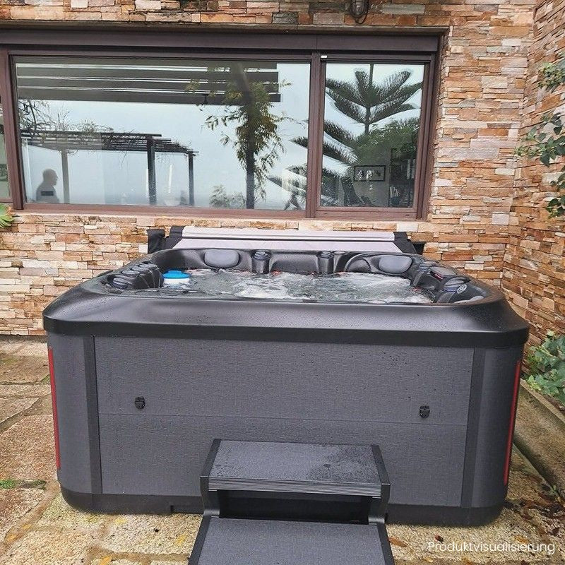 Platinum Spas Florence Whirlpool im Garten – Luxury Range Outdoor-Whirlpool in moderner Wohnumgebung