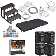 FinA Wellness Whirlpool Zubehör-Set mit Abdeckung, Einstiegstreppe, Filterkartuschen, Wasserpflegeprodukten und Steuermodulen