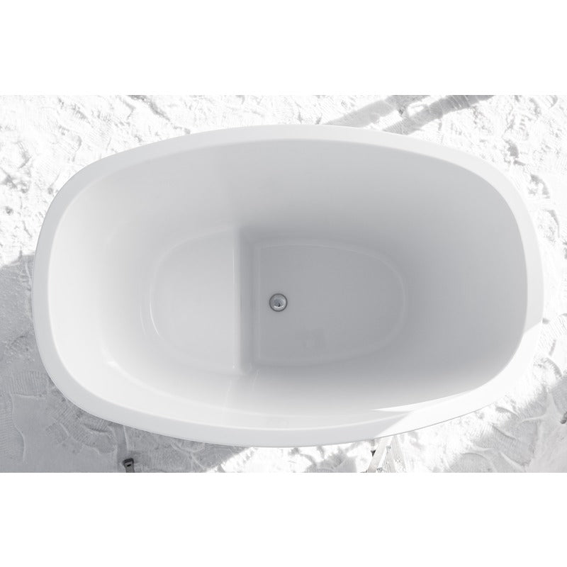 Polar Spa Standart 68 Eisbad aus Thermoholz – Draufsicht der weißen Composite-Wanne