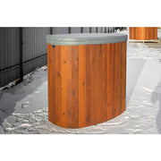 Polar Spa Standart 68 Eisbad aus Thermoholz mit isolierter Abdeckung im Außenbereich
