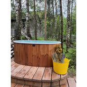 Polar Spa Standart 68 Eisbad aus Thermoholz im Außenbereich in natürlicher Umgebung