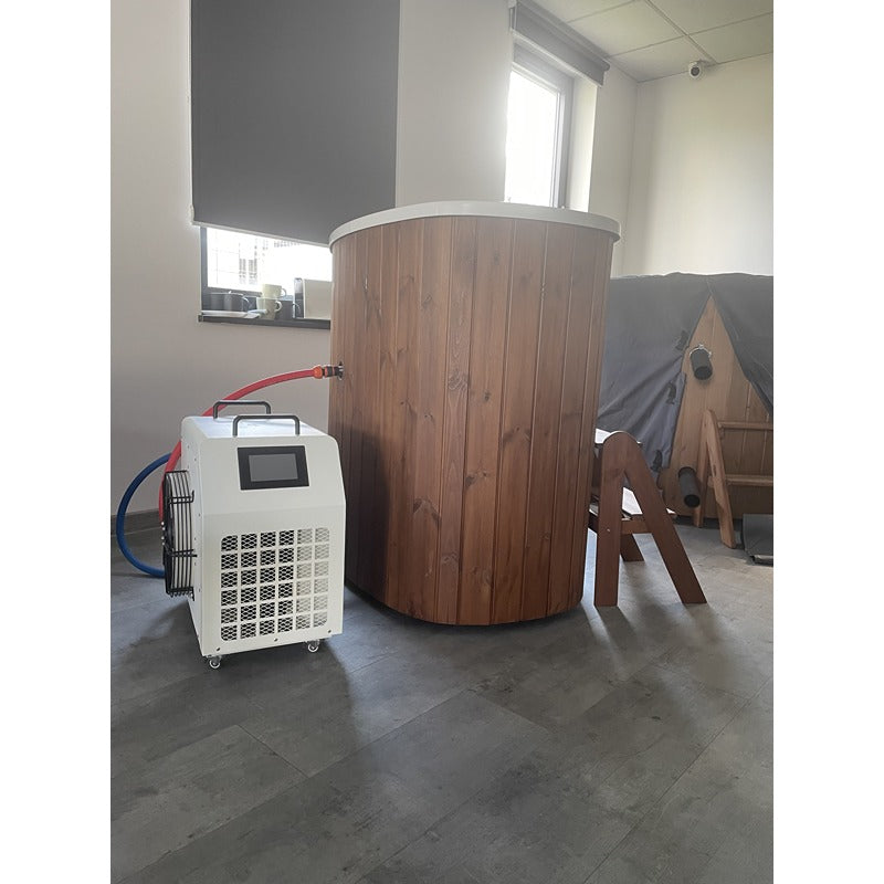 Polar Spa Standart  Eisbad aus Thermoholz mit Chiller-System und 2-stufiger Treppe