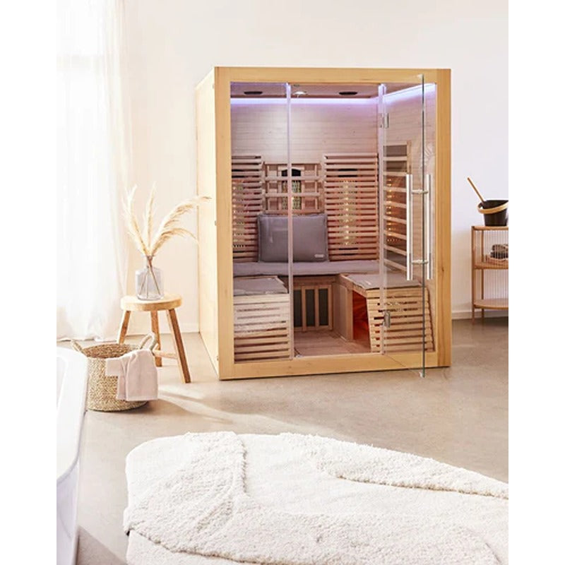 Badesofa Sitzkissen & Saunatuch Set – Bio-Baumwolle & pflegeleicht