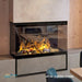 THE FLAME HIP 50 C-Form – dreiseitiger Effektfeuer-Kamin mit Glasrahmen für offene Raumkonzepte und modernes Interiordesign