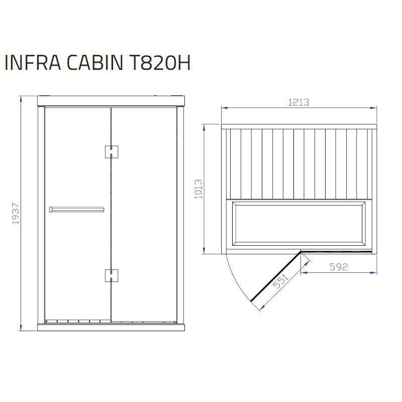 Tylosand-Infrarotkabine-T820H-masse