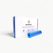 Einzelner Winthera Filter vor Markenverpackung – moderne Produktpräsentation mit Fokus auf Reinheit und Qualität.