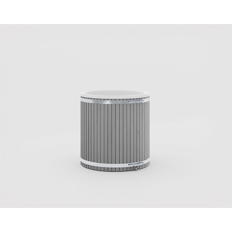 Aistė Eisbad Grau – stilvolles Kaltwasserbecken mit vertikaler Lamellenstruktur