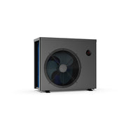 Seitliche Ansicht der AquaIntel Inverpad Wärmepumpe mit leisem Axialventilator im modernen Gehäuse