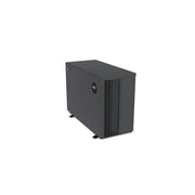 Seitliche Ansicht der Mr. Silence Inverter Pool-Wärmepumpe in elegantem Anthrazit