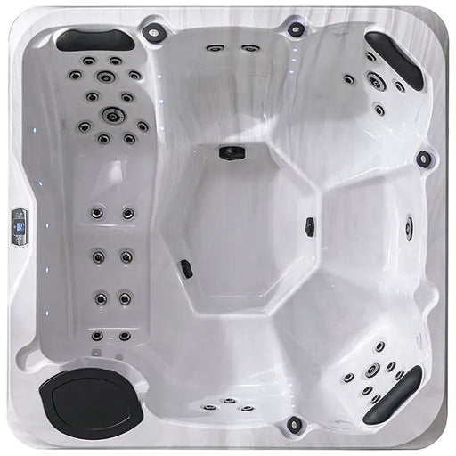 AWT Außenwhirlpool IN-801 eco Sterling Silver 200x200 Draufsicht mit Düsensystem