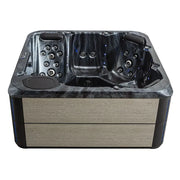 AWT Außenwhirlpool IN-801 eco Sterling Silver 200x200 mit Holzverkleidung Draufsicht