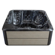 AWT Außenwhirlpool IN-802 mit Wärmepumpe CloudyBlack von oben mit Massagedüsen und schwarzem Interieur